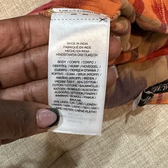 Ralph Lauren Women’s Geo Motif Cotton Linen Wrap Skirt Red Size 8 - NWT - Picture 14 of 14